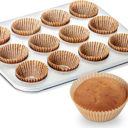 500-pack Muffin Cups - Odorless - Oil-resistant paper cupcake liners - Suitable for cupcakes, muffins and nuts.