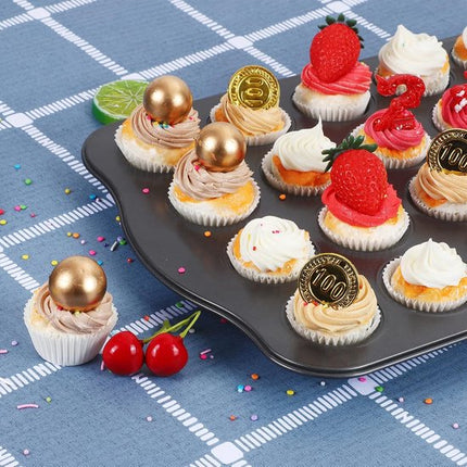 500-pack Mini Cupcake Liners - White - Oil Resistant - Small Cupcake Wrapping Paper - Baking Cups.