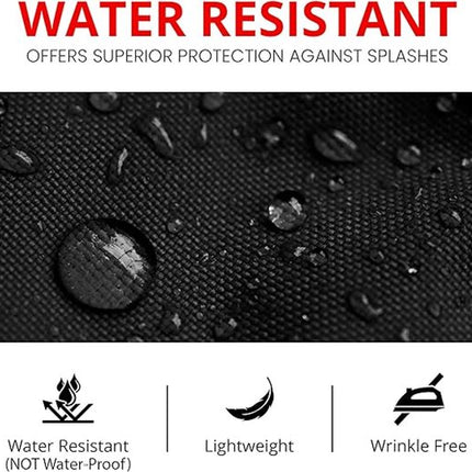 Two-piece kitchen aprons - Waterproof and stain resistant - Professional cooking aprons - Unisex - Suitable for various purposes including catering, pottery, painting, woodworking, etc. - With two large, practical pockets - Black.
