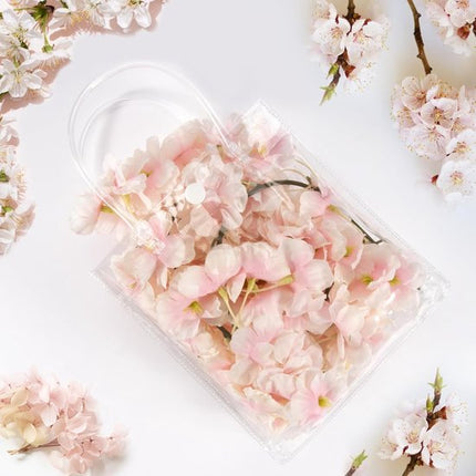 10-Pack Clear Gift Bags - with Handles - Mini Party Gift Bags - Clear Gift Bags, 5.9 x 6.29 Inches - Candy Bags - Gift Bags.