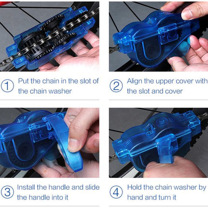 8-piece bicycle cleaning tool set - Bicycle chain ring - Cleaning kit - Mountain bike accessories - Maintenance tools - Large cleaning brush.