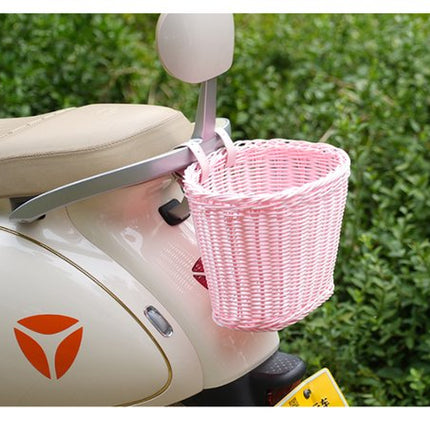 Front bike basket - front and rear bike baskets - rear motorcycle basket - backpack storage - pink.