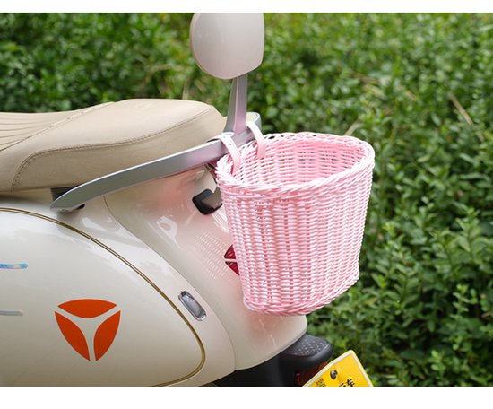 Front bike basket - front and rear bike baskets - rear motorcycle basket - backpack storage - pink.