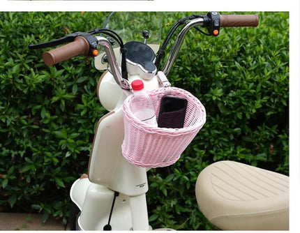 Front bike basket - front and rear bike baskets - rear motorcycle basket - backpack storage - pink.