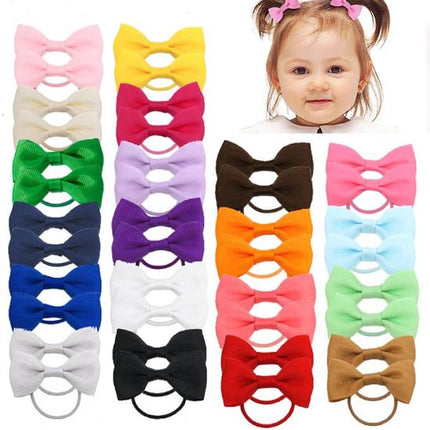 40-pack - Multicolor Baby Girl Hair Clips - Hair Elastics, Elastic Hair Bands - Ponytail Hair Elastics - Elastics - 40-pack (1 pack).