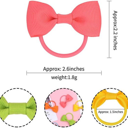 40-pack - Multicolor Baby Girl Hair Clips - Hair Elastics, Elastic Hair Bands - Ponytail Hair Elastics - Elastics - 40-pack (1 pack).