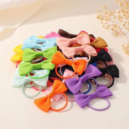 40-pack - Multicolor Baby Girl Hair Clips - Hair Elastics, Elastic Hair Bands - Ponytail Hair Elastics - Elastics - 40-pack (1 pack).