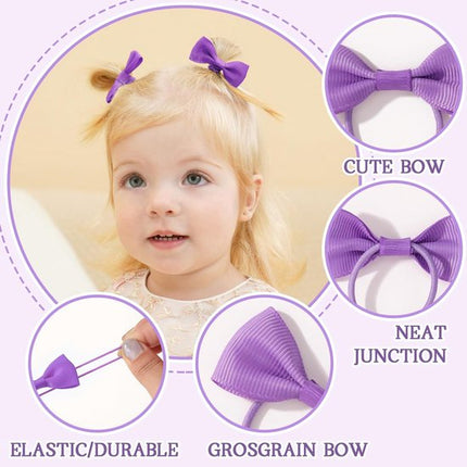 40-pack - Multicolor Baby Girl Hair Clips - Hair Elastics, Elastic Hair Bands - Ponytail Hair Elastics - Elastics - 40-pack (1 pack).