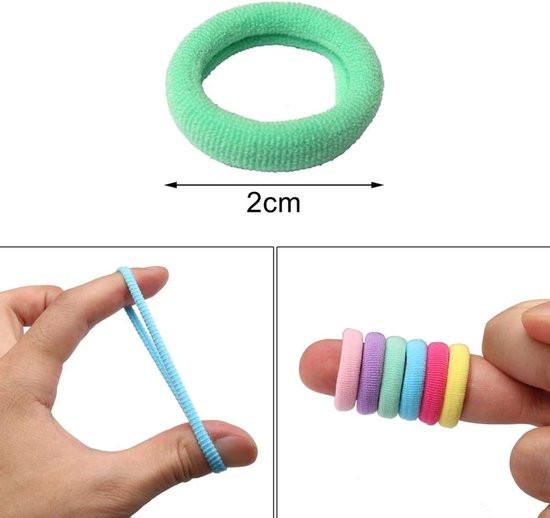 50-pack baby hair ties - multiple colors available - elastic mini hair ties - ponytail headbands - hair accessories for girls and children.