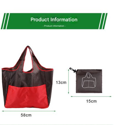 Portable foldable shopping bag - storage bag - supermarket bag - large Oxford cloth bag - eco-friendly bag - red.