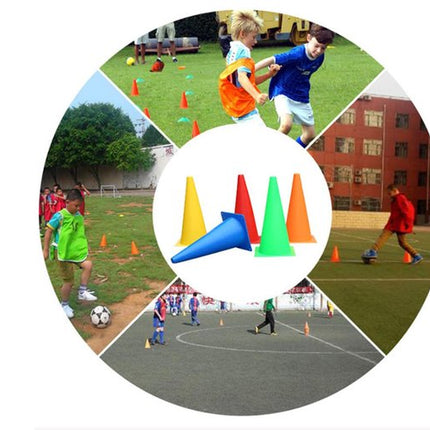 18 pieces of training equipment for outdoor sports - obstacle course for soccer training - cone markers for soccer training.