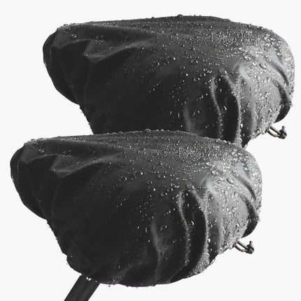 Bicycle saddle cover - Waterproof saddle cover - Rainproof saddle cover - Waterproof bicycle saddle cover with drawstring - Outdoor saddle cover - Bicycle accessories - Universal - Rain and dustproof - 24*27 cm - Black.
