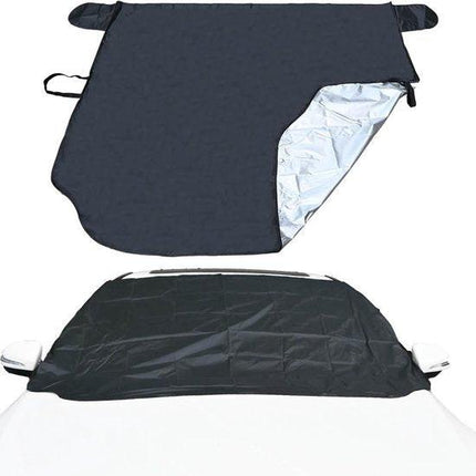 Windshield Cover - 147*90cm Winter Car Windshield Cover - Antifreeze Window Snow Cover - Car Anti-Ice and Antifreeze Snow - Black.