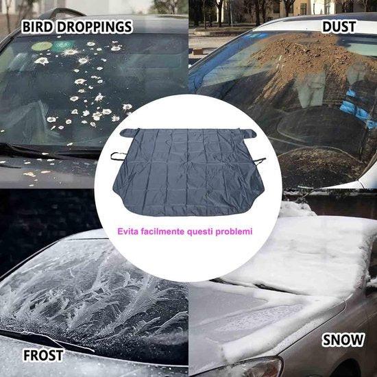 Windshield Cover - 147*90cm Winter Car Windshield Cover - Antifreeze Window Snow Cover - Car Anti-Ice and Antifreeze Snow - Black.