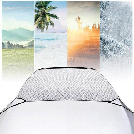 Car Sunshade for Windshield - Car Sun Visor - Winter Cover, Anti-Ice, Dustproof, UV Protection, Snowproof - Suitable for Most Car Models - 197*125cm.