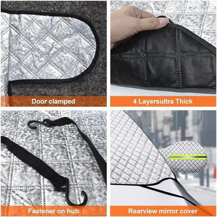 Car Sunshade for Windshield - Car Sun Visor - Winter Cover, Anti-Ice, Dustproof, UV Protection, Snowproof - Suitable for Most Car Models - 197*125cm.