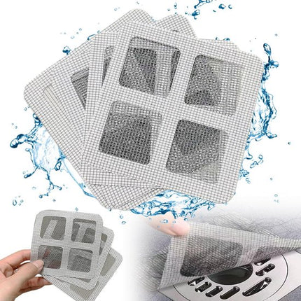 100-Piece Shower Drain Filter - Sticky Hair Shower Filter - Sink Filter, Bathtub, Bathroom & Kitchen Shower Drain Filter Sticker - 10cm - Gray.