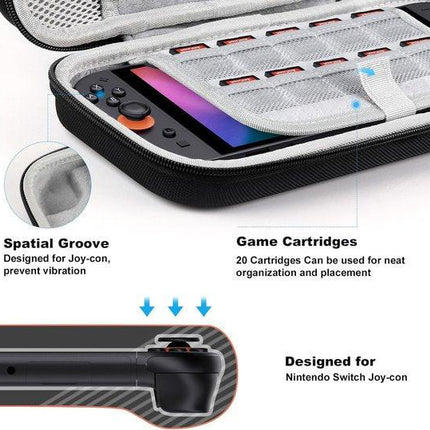 Storage Box - Travel Bag - Game Console Storage Box - Protective Portable Hard Case - Black.