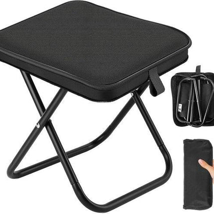Folding Chair - Fishing Stool - Camping Folding Stool - Mini Folding Chair - Outdoor Folding Chair - Suitable for Travel, Picnics, Hiking, Fishing, Gardening (Black).