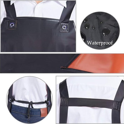 Waterproof Apron - Adjustable, Heavy-Duty Waterproof Apron - Apron - Extended - Extra Large - Waterproof Apron - Black.