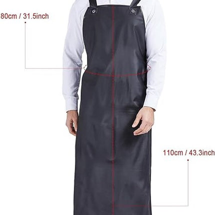 Waterproof Apron - Adjustable, Heavy-Duty Waterproof Apron - Apron - Extended - Extra Large - Waterproof Apron - Black.