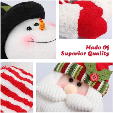 Christmas Themed Curtain Ties - (Set of Two) - Curtain Ties - Curtain Hooks - Snowman Design - Suitable for curtains, windows, wine bottle decorations, Christmas decorations, home and party decorations..