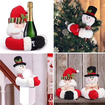 Christmas Themed Curtain Ties - (Set of Two) - Curtain Ties - Curtain Hooks - Snowman Design - Suitable for curtains, windows, wine bottle decorations, Christmas decorations, home and party decorations..