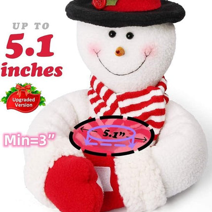 Christmas Themed Curtain Ties - (Set of Two) - Curtain Ties - Curtain Hooks - Snowman Design - Suitable for curtains, windows, wine bottle decorations, Christmas decorations, home and party decorations..