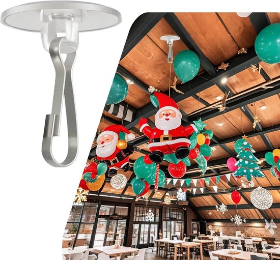 Hooks - (100 pieces per pack) - Self-adhesive hooks - Self-adhesive hooks - Self-adhesive ceiling hooks - Super strong adhesion - Small and transparent - Will not damage walls - No drilling required - Removable - Suitable for holidays, weddings,.