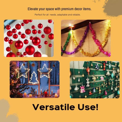 Hooks - (100 pieces per pack) - Self-adhesive hooks - Self-adhesive hooks - Self-adhesive ceiling hooks - Super strong adhesion - Small and transparent - Will not damage walls - No drilling required - Removable - Suitable for holidays, weddings,.
