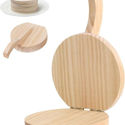 Tortilla Press - Natural Wood Tortilla Press - 6.5 Inch Round Tortilla Press with Handle - Tool for Making Homemade Tortillas, Burritos, Chapatis, and Tortilla Dough.