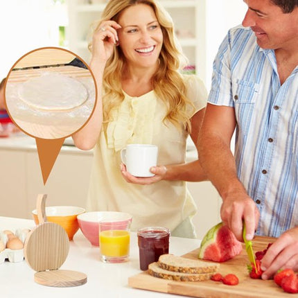 Tortilla Press - Natural Wood Tortilla Press - 6.5 Inch Round Tortilla Press with Handle - Tool for Making Homemade Tortillas, Burritos, Chapatis, and Tortilla Dough.