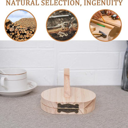 Tortilla Press - Natural Wood Tortilla Press - 6.5 Inch Round Tortilla Press with Handle - Tool for Making Homemade Tortillas, Burritos, Chapatis, and Tortilla Dough.