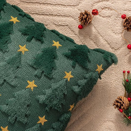 Christmas Pillowcase Set - Set of 2 - Winter Christmas Themed Cushion Covers - Christmas Decorations - Soft Christmas Cushions, Christmas Covers - 45 x 45 cm - Elegant Christmas Decoration Cushion Covers for the Living Room (Pillow filling not included).