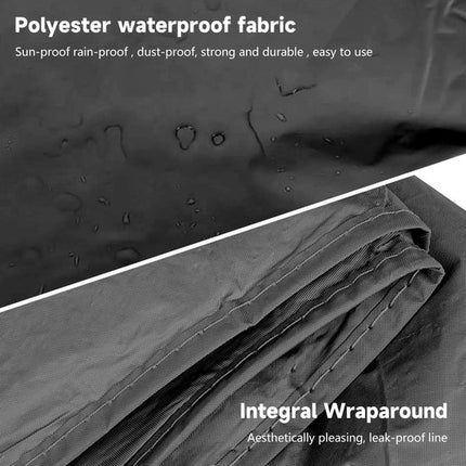 Bicycle cover - Motorcycle cover - Waterproof, dustproof and UV-resistant cover - Bicycle rain cover - Bicycle protective cover - Waterproof bicycle garage cover - Outdoor bicycle protective cover - 200 x 100 cm (Black).