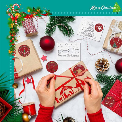 Stickers - 500 sheets - Christmas stickers - Label stickers - Gift stickers - Self-adhesive gift labels, DIY sealing stickers.