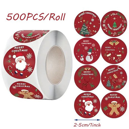 Stickers - 500 sheets - Christmas stickers - Label stickers - Gift stickers - Self-adhesive gift labels, DIY sealing stickers.