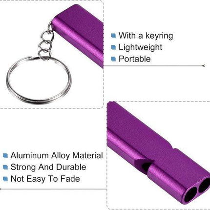 Emergency Whistles - Set of 2 - Emergency Whistles - Whistles - Safety Whistles for Survival - With Key Ring - Suitable for Camping, Hiking and Boating.