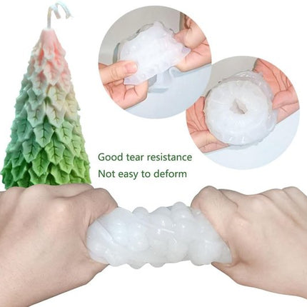 Mold - 4 pieces - Candle mold - Silicone Christmas tree mold set - Mold - Christmas gift.