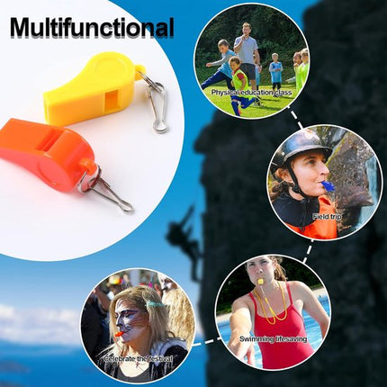 Whistles - 7 items - Emergency whistles - Coaches who whistle with ropes - Sports whistles - Loud and clear whistles for referees - Emergencies in training halls.