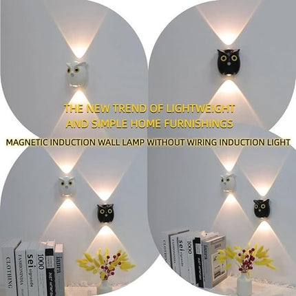 Night light - Mood lamp - LED lighting - Night lamp - LED cabinet light and stair light with sensor - Two-tone - USB rechargeable night light - Magnetic mounting - For children's room, bedroom, hall or corridor, etc. (White).