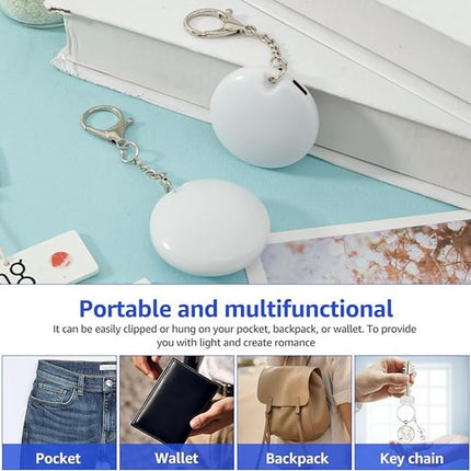 Night Light - With Automatic Sensor Function - Keychain - Gift for Girls and Women - Accessory for Women's Handbag（2 Lights）.