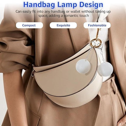 Night Light - With Automatic Sensor Function - Keychain - Gift for Girls and Women - Accessory for Women's Handbag（2 Lights）.