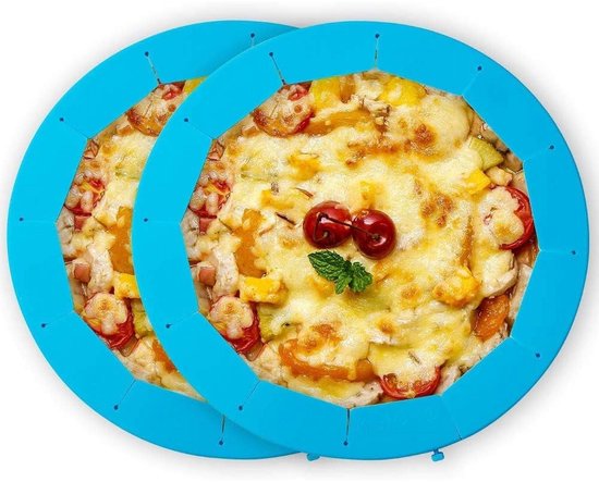 Kitchen Tools - Adjustable Silicone Protective Cover - Pizza & Cake Baking Tools - Kitchen Gadgets - Fits 8" to 10" Cake Pans - 2-Pack.