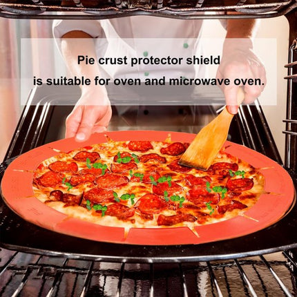 Kitchen Tools - Adjustable Silicone Protective Cover - Pizza & Cake Baking Tools - Kitchen Gadgets - Fits 8" to 10" Cake Pans - 2-Pack.