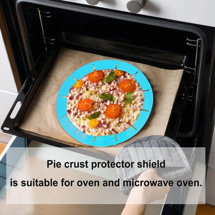 Kitchen Tools - Adjustable Silicone Protective Cover - Pizza & Cake Baking Tools - Kitchen Gadgets - Fits 8" to 10" Cake Pans - 2-Pack.
