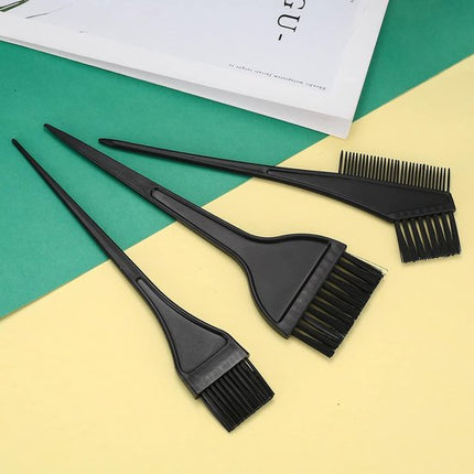 Hair Dye Brush - 4-Piece Hair Dye Brush Set - Hair Dye Brush and Mixing Bowl Set - Double-Sided Hair Dye Brush - Hair Styling Tools - DIY Hair Dye Comb Set - Includes Mixing Bowl - Black.