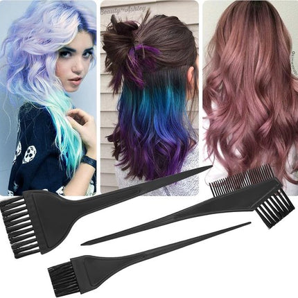 Hair Dye Brush - 4-Piece Hair Dye Brush Set - Hair Dye Brush and Mixing Bowl Set - Double-Sided Hair Dye Brush - Hair Styling Tools - DIY Hair Dye Comb Set - Includes Mixing Bowl - Black.
