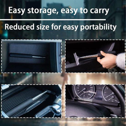 Rearview Mirror Wiper Blades - 2-Piece Set - Telescopic Rearview Mirror Wiper Blades - Portable Wiper Blades - Telescopic up to 98cm - Portable Cleaning Tool for All Vehicles (Black).