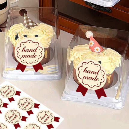 Stickers - 120 sheets - Baking stickers - Adhesive stickers for closing packaging of cakes and desserts - Decorative self-adhesive labels.